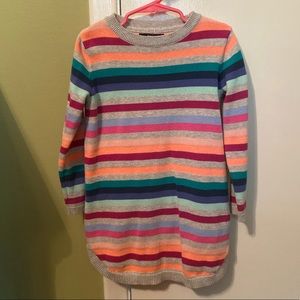 Cute striped tunic length sweater - EUC